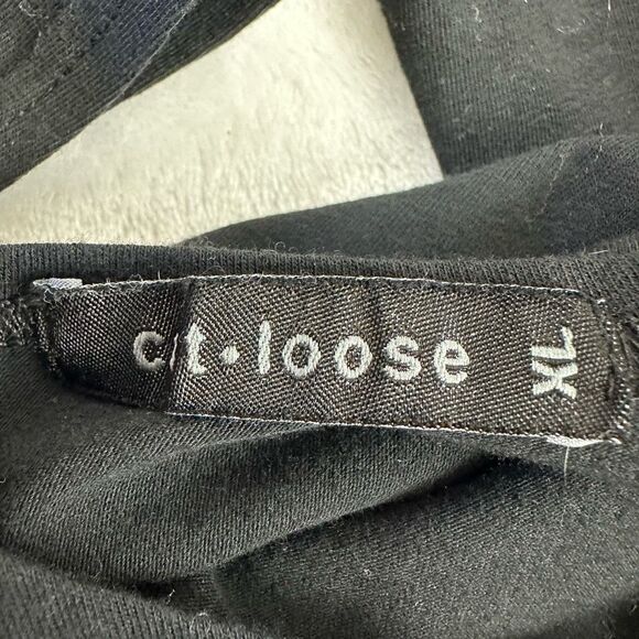 Cut Loose Women's Size XL Basic Stretch Cotton Tank Solid Black Casual Basic - Picture 3 of 7